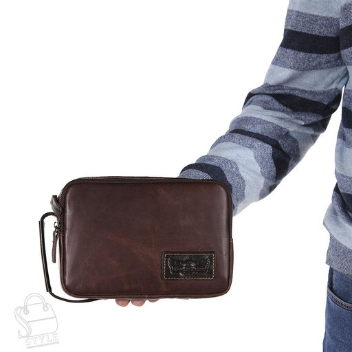 Клатч мужской кожаный 4038TR d.brown Tough Ruder в Новосибирске