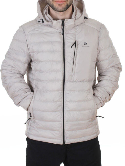 88045 GRAY/BEIGE Куртка мужская демисезонная (100 гр. холлофайбер)