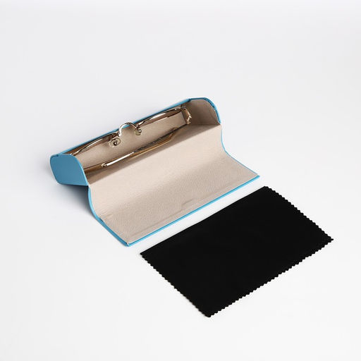 Футляр для очков 15.5 х 6 х 3 см, хлопушка, цвет голубой - Simaland фото 5