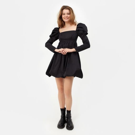Платье женское короткое MINAKU: PartyDress, чёрное, размер 42-44