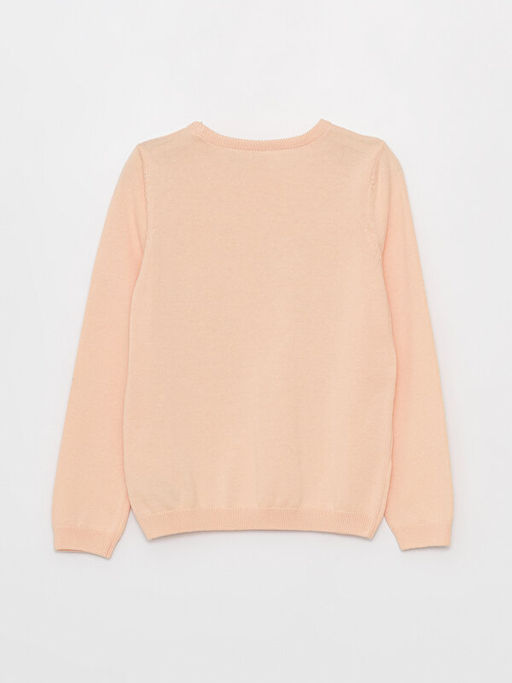 Bisiklet Yaka Desenli Uzun Kollu K?z ?ocuk Triko Kazak - Waikiki фото 2