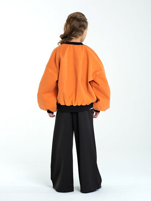 Оранжевая куртка-бомбер, модель 1701 - Mooriposh фото 7