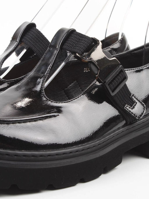 06-DLG06-2 BLACK Туфли женские (натуральная кожа)