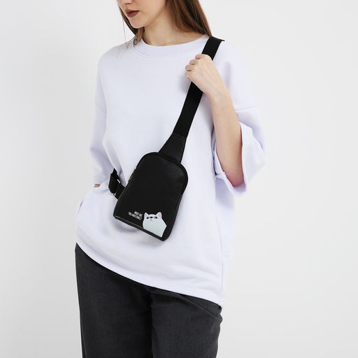 Сумка через плечо NAZAMOK What are you watching, 18х14х3 см  фото 2