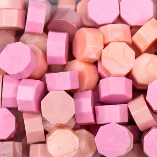 Сургуч в гранулах в коробочке Восьмигранник палитра розового 35 гр 2,4х5,5х7 см - Арт узор фото 4