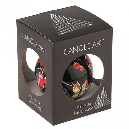 Елочная игрушка шар стеклянная д8см, черный, ручная художественная роспись, подарочная упаковка (Россия) - Домашняя мода фото 8