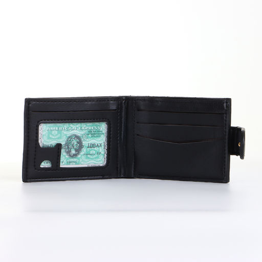 Портмоне мужское на кнопке, чёрное