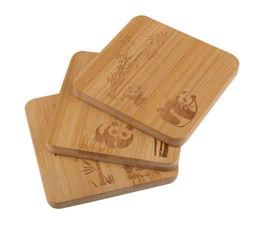 Набор из 3 подставок под горячее из бамбука Foresta di bambu, р-р: 10*10*0,8 см 985990 - Скрап фото 2