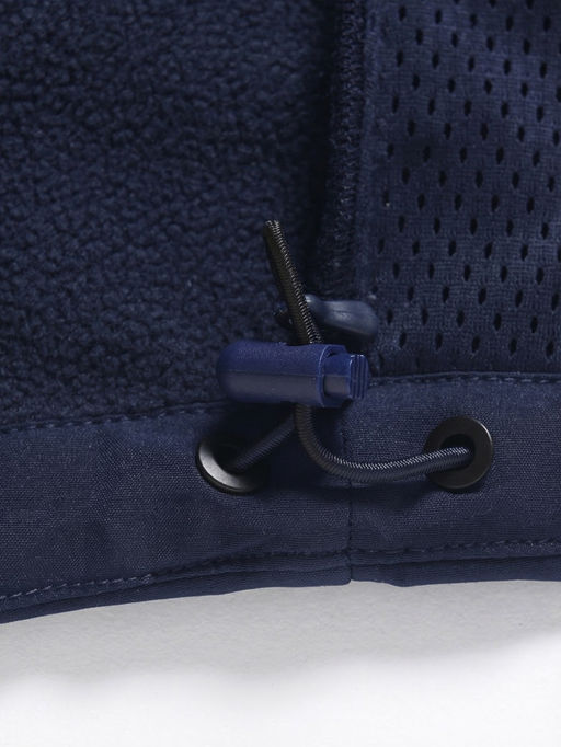 Ветровка мужская софтшелл виндстоппер с капюшоном спортивная темно-синего цвета 9615_1TS