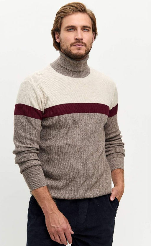 Водолазка мужская P321-15882 бежевая - Primm фото 10