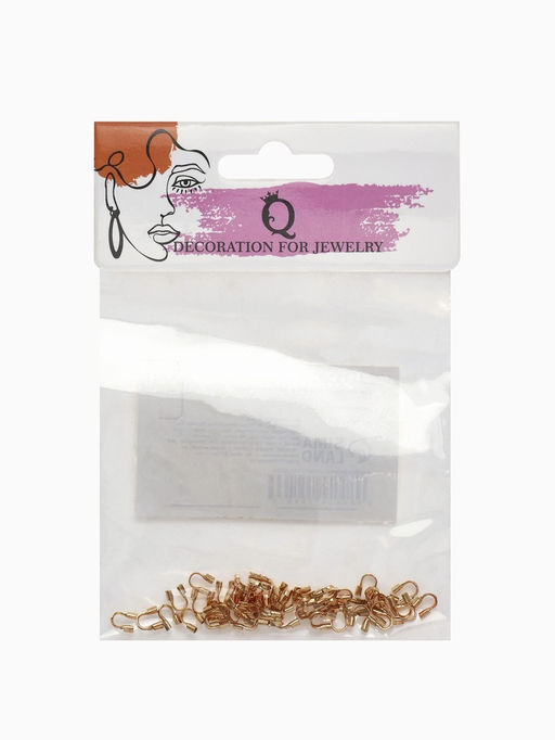 Цена за 3 шт. Протектор для защиты тросика 5?4 мм (набор 50 шт.), цвет золото