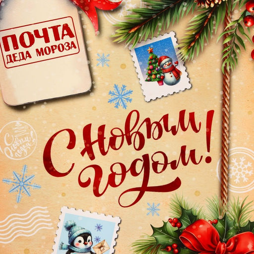 Пакет подарочный новогодний ламинированный вертикальный С новым годом!, L 31?40?11.5 см - Дарите счастье фото 2