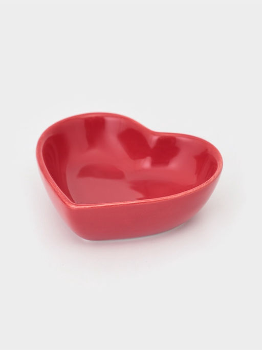 Соусники «Сердце», 7.8×7.2×2.5 см, набор 4 шт., керамика, красные