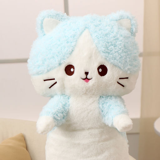 Мягкая игрушка «Кот-батон», 80 см, цвет голубой