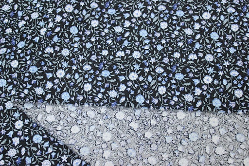 Импорт. хлопок Летний каприз цв.черный, ш.1.5м, хлопок-100%, 105гр/м.кв - Купава фото 5