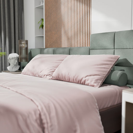 Постельное бельё Этель 2сп Tencel 180*210см, 220*245см, 50*70см-2шт, цвет пудра  фото 2