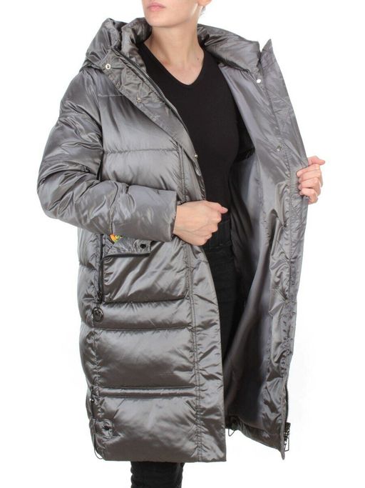 9106 DARK GREY Пальто зимнее женское FLOWEROVE (200 гр. холлофайбера) - Fashion фото 9