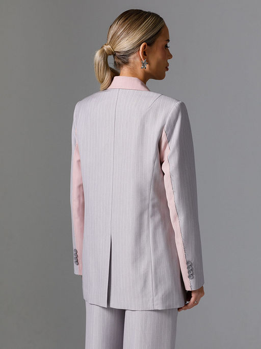 Жакет комбинированный в полоску