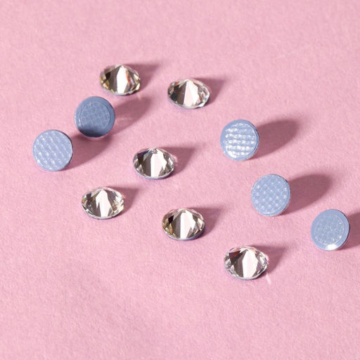 Цена за 5 шт. Стразы термоклеевые «Конус», стеклянные, SS16, d=4 мм, 100 шт., белые