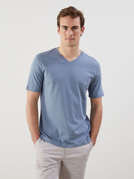 V Yaka K?sa Kollu Erkek Ti??rt