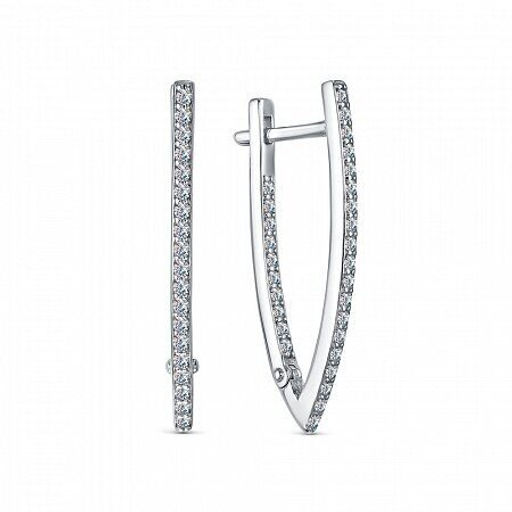 Серьги из серебра куб.циркон., В10-1972