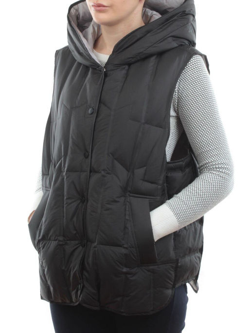 25-188 BLACK Жилет утепленный женский (пух) - Fashion фото 5