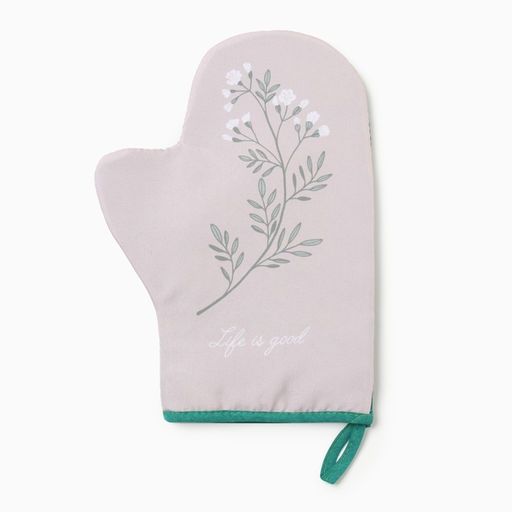 Набор кух. Доляна Live is good: варежка 20х28 см, прихватка 17х17 см, 35% хл, 65% пэ  фото 2