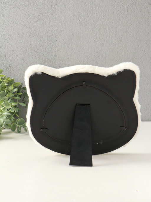 Фоторамка МДФ, иск. мех 14,5х18 см "Белый котик" 21х2х25 см