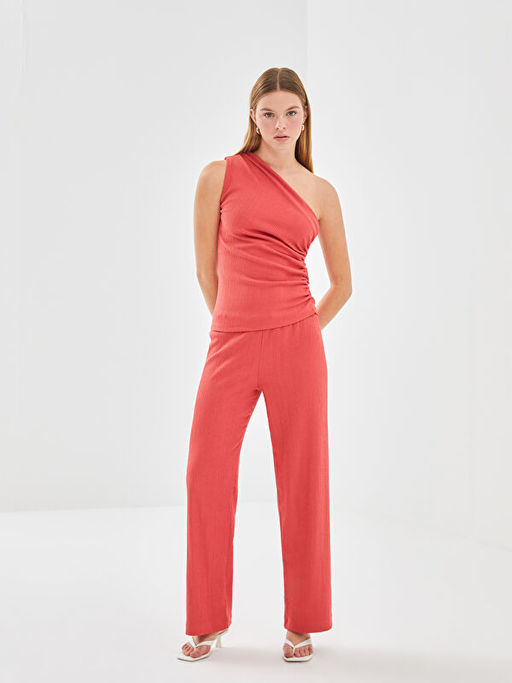 Beli Lastikli Dokulu Kad?n Pantolon