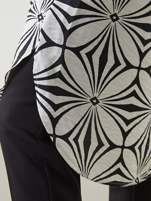 Desenli Oversize Kad?n G?mlek Tunik