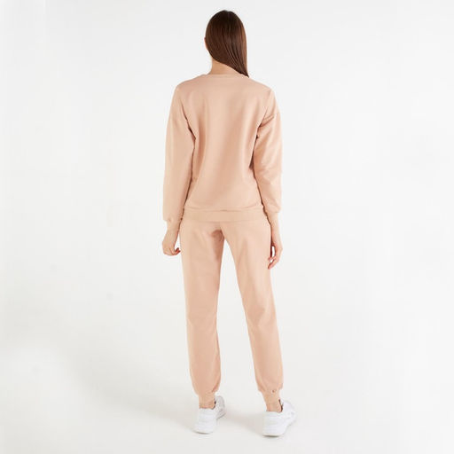 Костюм спортивный женский: свитшот, брюки, MINAKU: Casual Collection, размер 42, бежевый