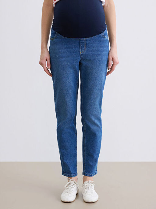 Kar?n Panelli Slim Mom Hamile Jean Pantolon