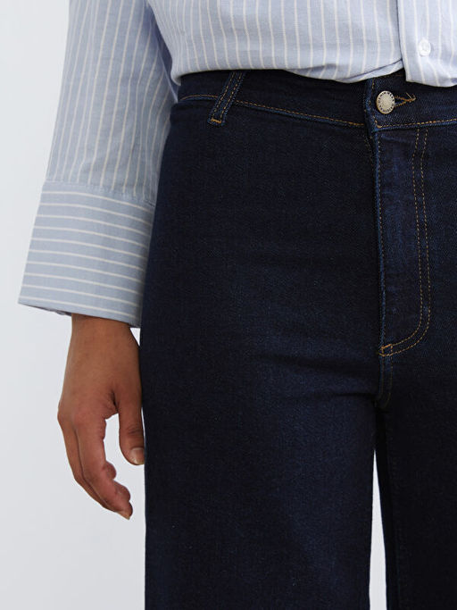 Wideleg Kad?n Jean Pantolon