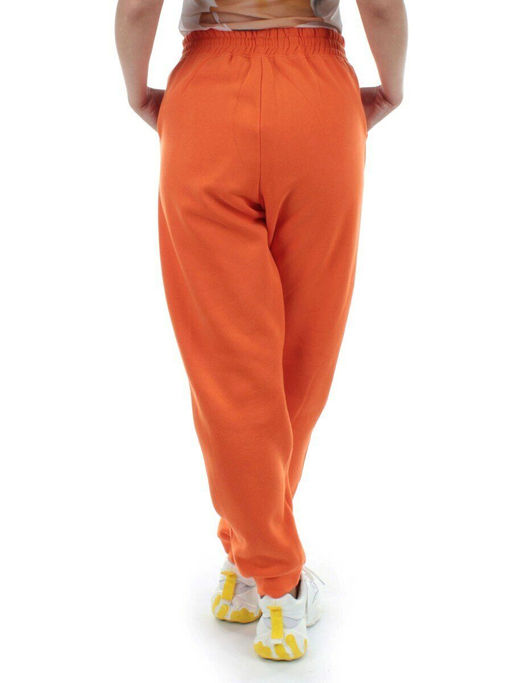 M053 ORANGE Брюки спортивные женские на флисе (100% хлопок) 7986 - Fashion фото 7