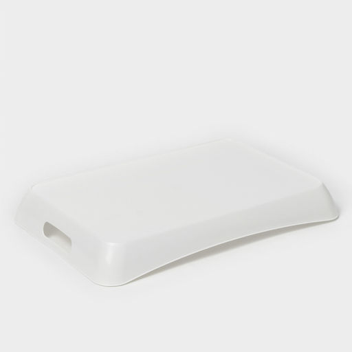 Поднос с ручками BEROSSI «Рондо», пластик, 42.2×28.2×5.2 см, белый