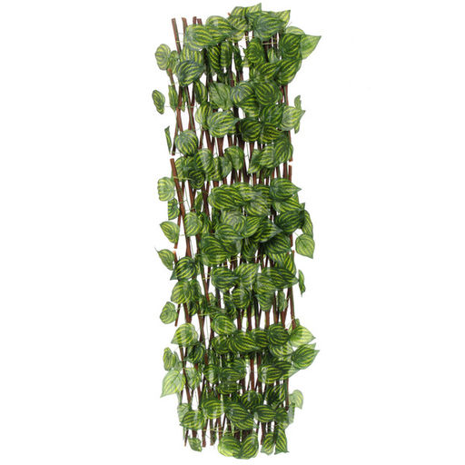 Забор декоративный "Листья плюща" при ширине 2 м высота 0,95 м (h-1,2м в сложенном), Зеленый