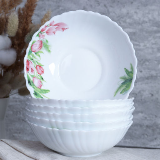 Набор суповых тарелок 6 штук 480 мл 155 мм / TW-60XN (7259) /уп 12/ Тюльпаны - ГалеонТрейд фото 2