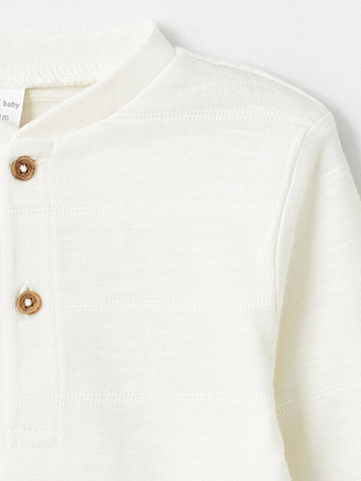 Bisiklet Yaka Uzun Kollu Basic Erkek Bebek Ti??rt - Waikiki фото 2