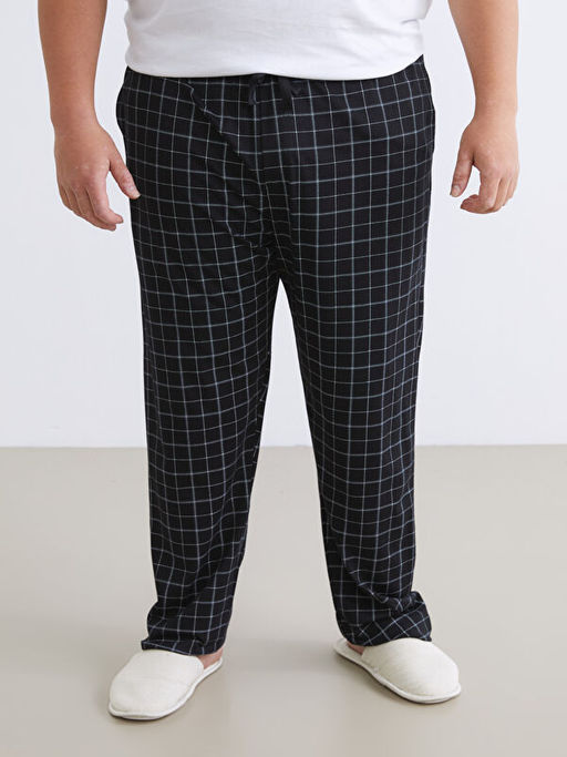 B?y?k Beden Standart Kal?p Ekose Erkek Pijama Alt