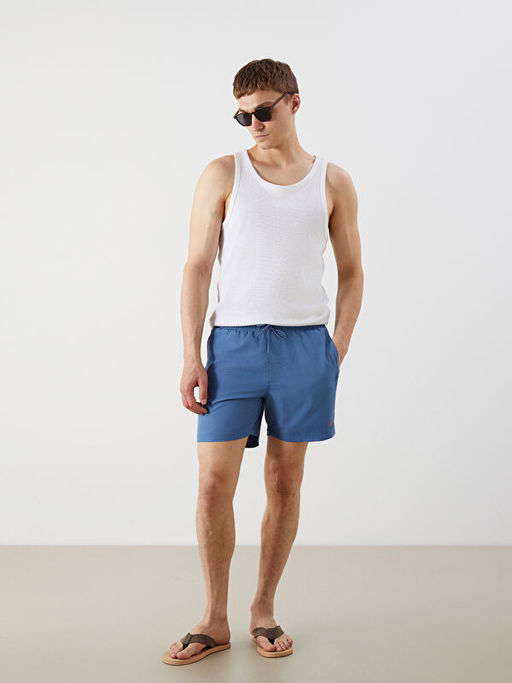 K?sa Boy Bask?l? Erkek Deniz ?ortu