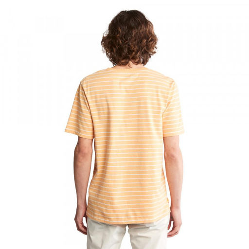 Мужская футболка Timberland SS Timberchill Stripe Tee оранжевая  фото 2