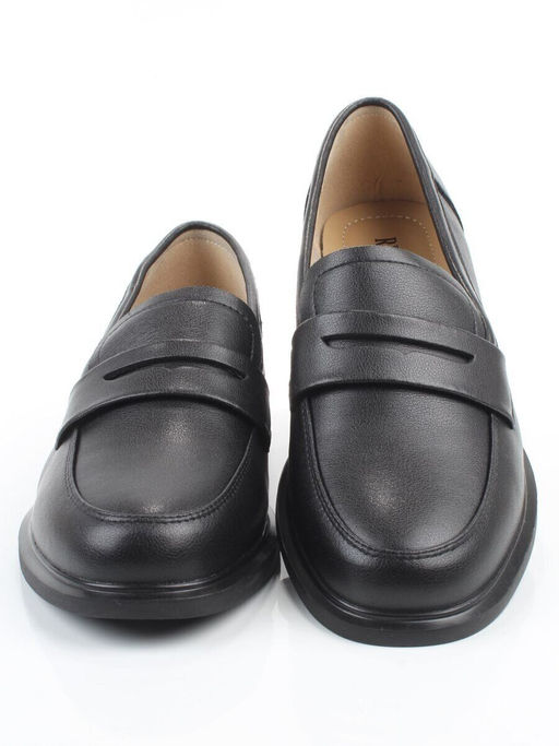 03-PDEB105-1 BLACK Лоферы женские (натуральная кожа)