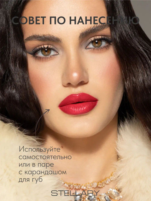 Stellary Глянцевая стойкая помада Wild Chic collection тон 02  фото 4