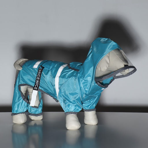 Комбинезон для собак, демисезонный с козырьком, размер 2ХL (ДС 45, Ог 62, ОШ 47 см), голубой 93812 - Simaland фото 13