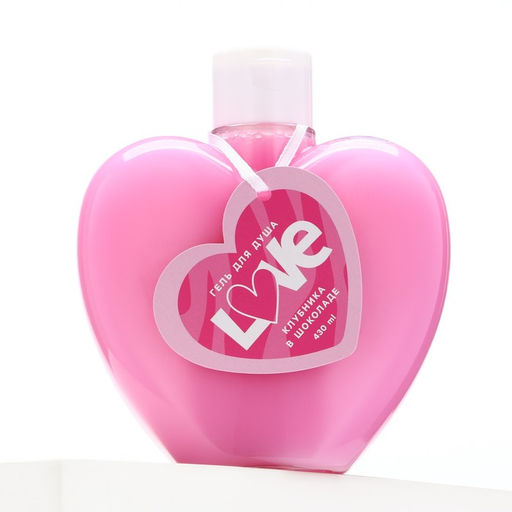 Гель для душа Love, 430 мл, аромат клубники в шоколаде, Чистое счастье  фото 5