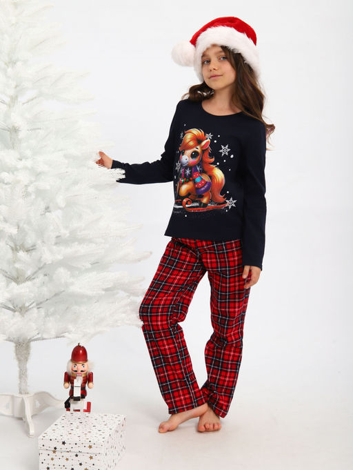 ПЖ064 Пижама Лошадка (синий) - Милаша фото 11