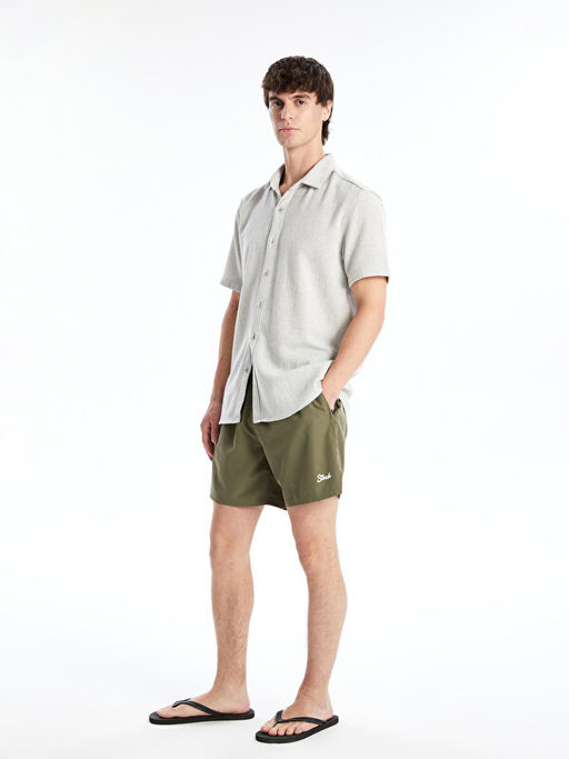 K?sa Boy Bask?l? Erkek Deniz ?ortu