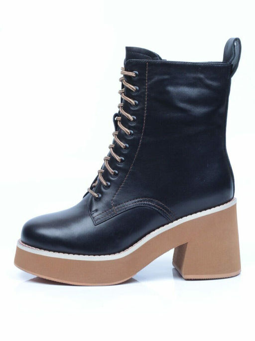 04-DMD-M7079 BLACK Ботинки зимние женские (натуральная кожа, натуральный мех) - No name фото 13