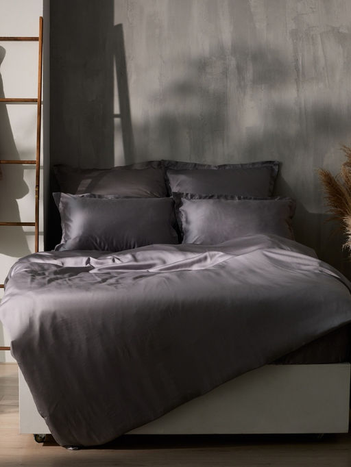 Простыня на резинке евро SL Home Tencel, 180200+30 см, серая, тенсель - Sima-land home фото 7