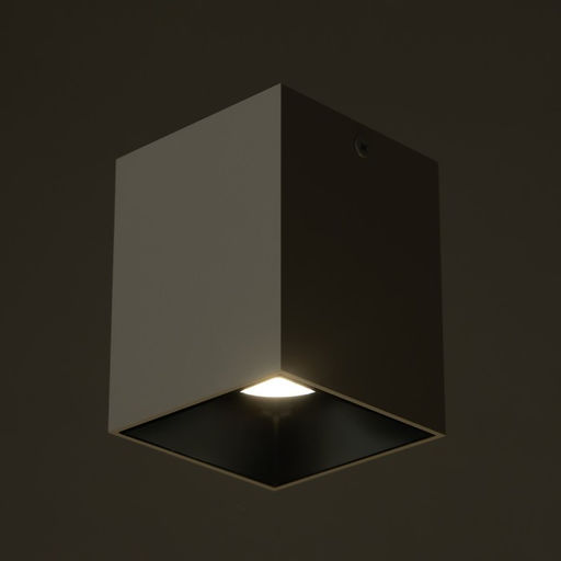 Светильник «Кубик» LED 4000К 10 Вт DIM220 белый черный 7.5×7.5×9.5 см